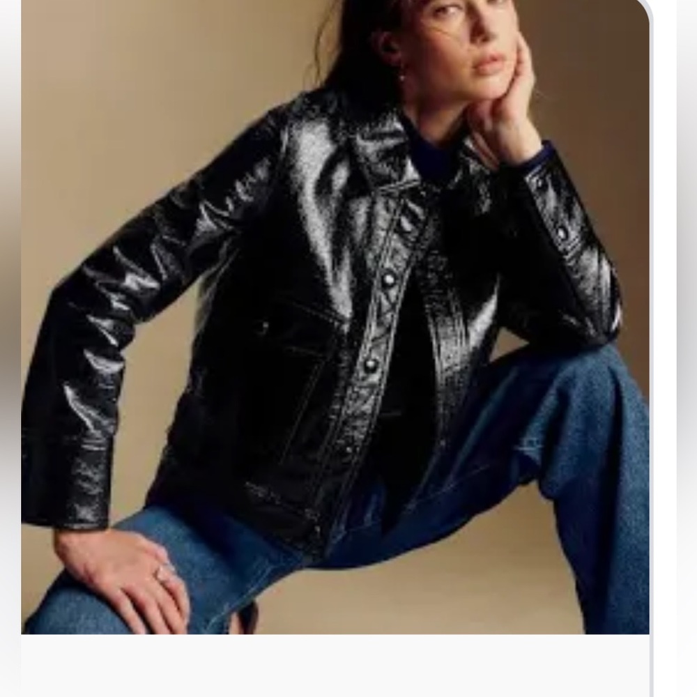 Sézane Black Terry Jacket